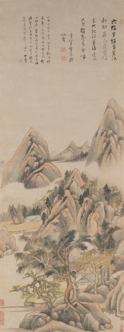 Herinnering aan de Jian-rivier door Dong Qichang
