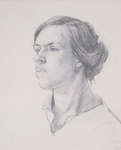 Hoofd van een Jonge Vrouw door Dora Carrington