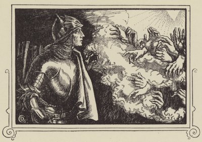 Hoe Sir Launcelot de Heilige Graal zag door Dora Curtis