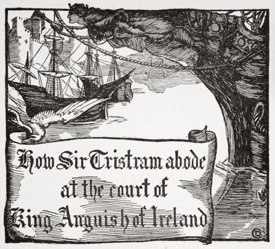 Hoe Tristram verbleef aan het hof van koning Anguish van Ierland door Dora Curtis
