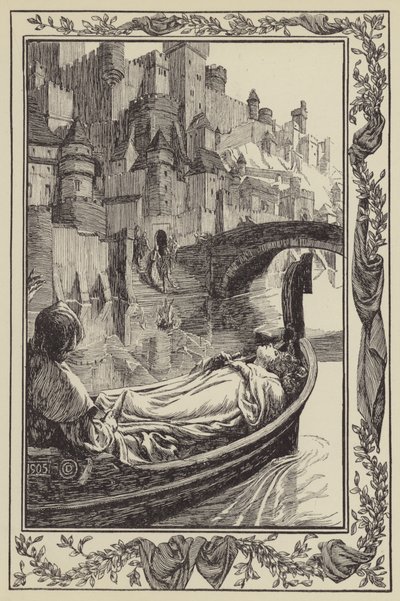 De schuit dreef de rivier af door Dora Curtis
