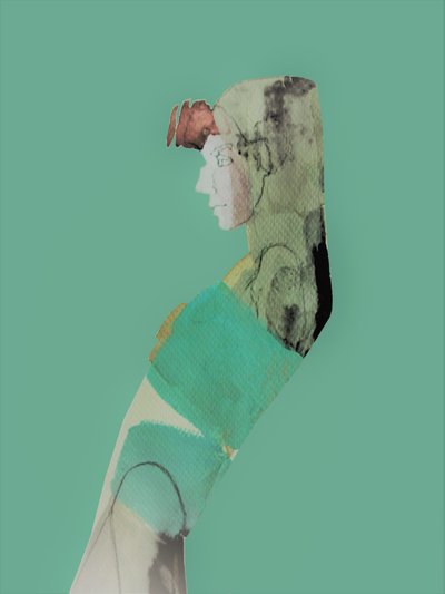 Abstract: Profiel van een vrouw door Doris Schmitz
