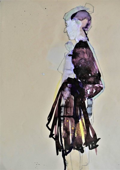Abstract: Profiel van een vrouw door Doris Schmitz