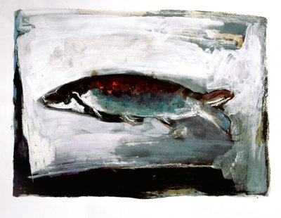 Vis uit donker water door Doris Schmitz