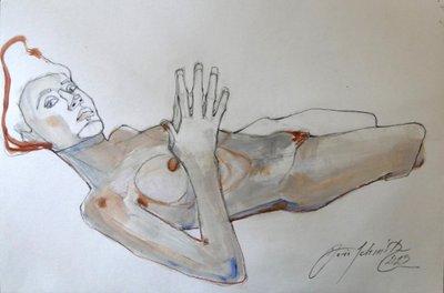 Egon Schiele poseert door Doris Schmitz