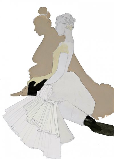 Elegant silhouet van een danseres door Doris Schmitz