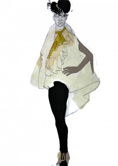 Elegante mode-illustratie door Doris Schmitz