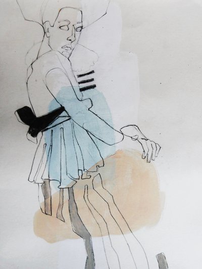 Elegante modeschets door Doris Schmitz