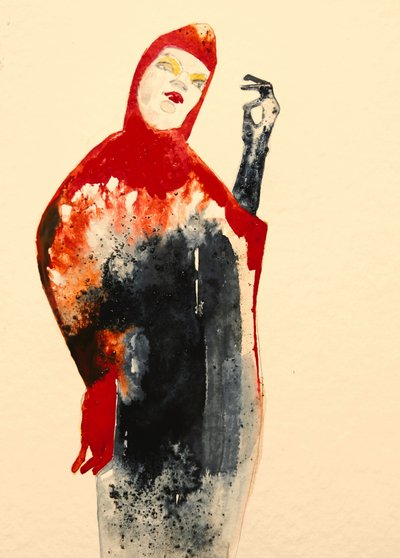 Raadselachtige figuur met een kap door Doris Schmitz