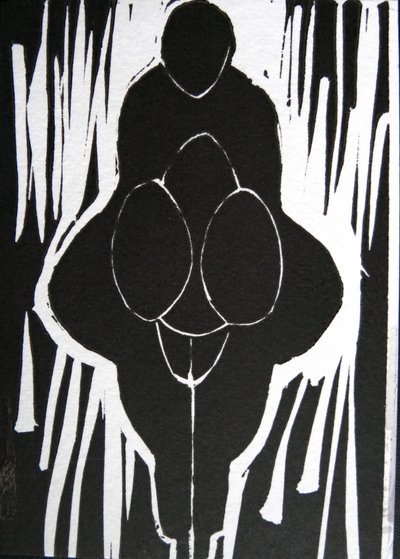 Expressief zwart-wit figuur door Doris Schmitz