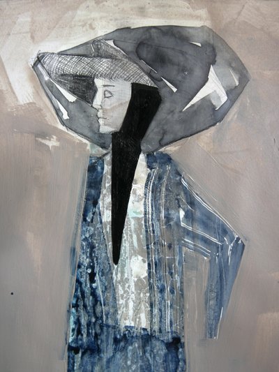 Mysterieuze vrouw met hoed door Doris Schmitz