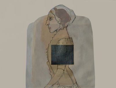 Profiel van een peinzende vrouw door Doris Schmitz