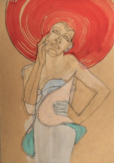 Red Hat Fashion Vrouw door Doris Schmitz