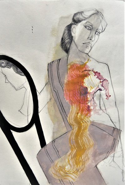 Vrouw met een innerlijk vuur door Doris Schmitz