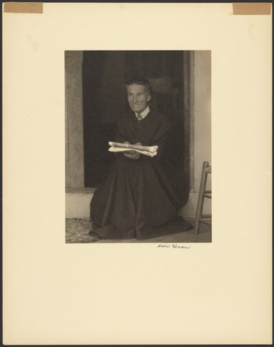 Zuster Sarah, Shaker Settlement, Mt. Lebanon, New York door Doris Ulmann