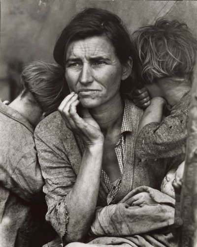 [Kopie afdruk van Migrantenmoeder, Nipomo, Californië]. door Dorothea Lange