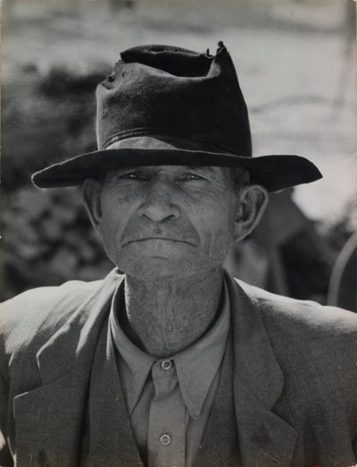 Ex-pachter op bijstandsuitkering, Imperial Valley, Californië door Dorothea Lange