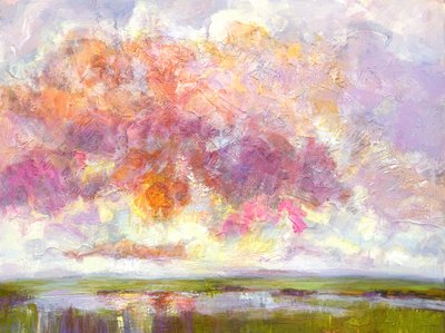 Zonsonderganggloed in het moeras door Dorothy Fagan