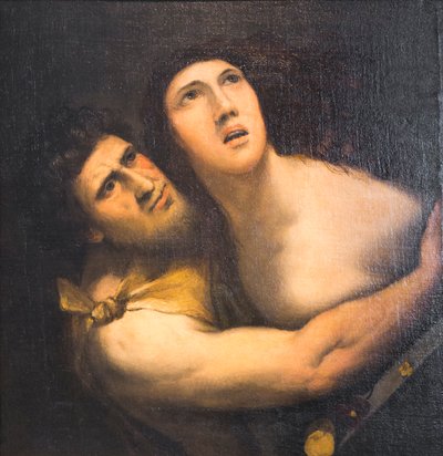 Satyr en nimf door Dosso (after) Dossi