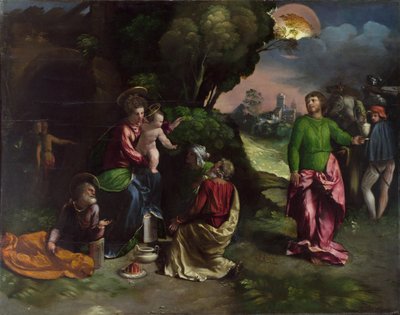 De aanbidding van de koningen door Dosso Dossi
