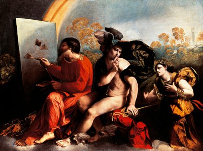 Jupiter en schilder door Dosso Dossi