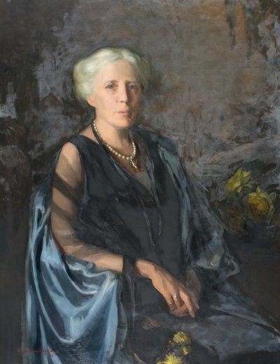 De Dame in de Blauwe Mantel door Douglas Gordon Shields