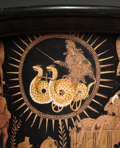 Detail van een roodfiguren lekythos door Douris