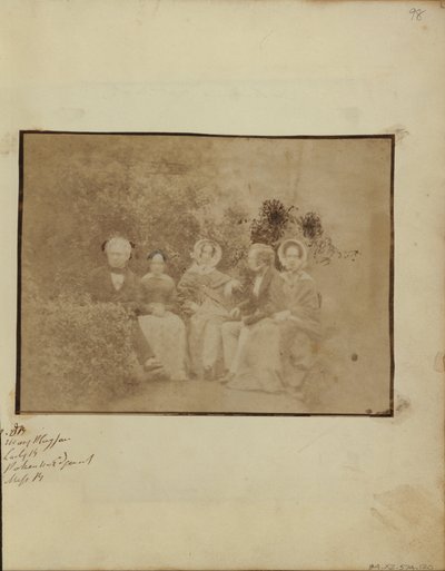 Sir David Brewster met Miss Mary Playfair, Lady Brewster, Mr. Pakenham Edgeworth, en Miss Brewster door Dr. John Adamson