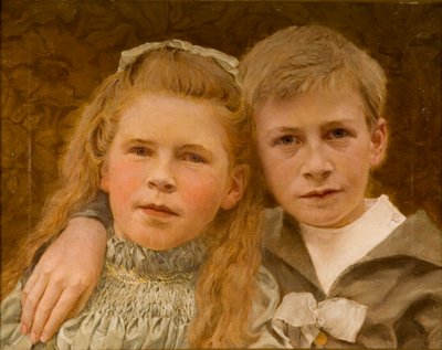 Philip en V.M. Haswell, 8 en 6 jaar oud door Dr. John Haswell