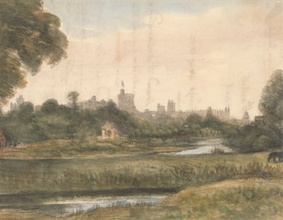 Uitzicht op Windsor vanaf de Rivier door Dr. William Crotch