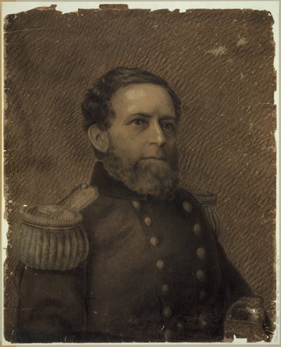 Admiraal Andrew H. Foote, portret van hoofd en schouders, in militair uniform door Drawings