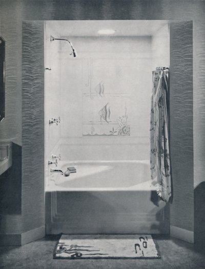 Nieuwe vierkante Neo-Angle bad, 1935 door Drix Duryea