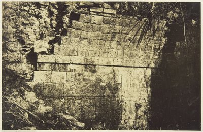 Circuspaleis in Chichen-Itza, Interieur van een kamer door Désiré Charnay