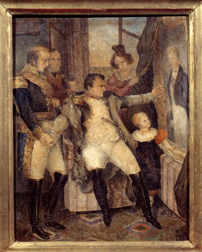 Portret van Napoleon I voor het portret van zijn zoon de koning van Rome door Dubreuil