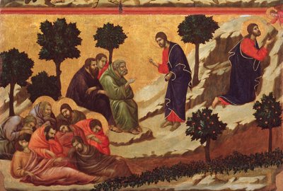 Agonie in de tuin. Maesta altaarstuk (tempera op hout) door Duccio di Buoninsegna