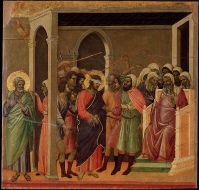 Jezus bespot. Maesta altaarstuk door Duccio di Buoninsegna