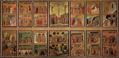 Leven van Christus: passie. Predella van de Maesta (tempera op hout) door Duccio di Buoninsegna