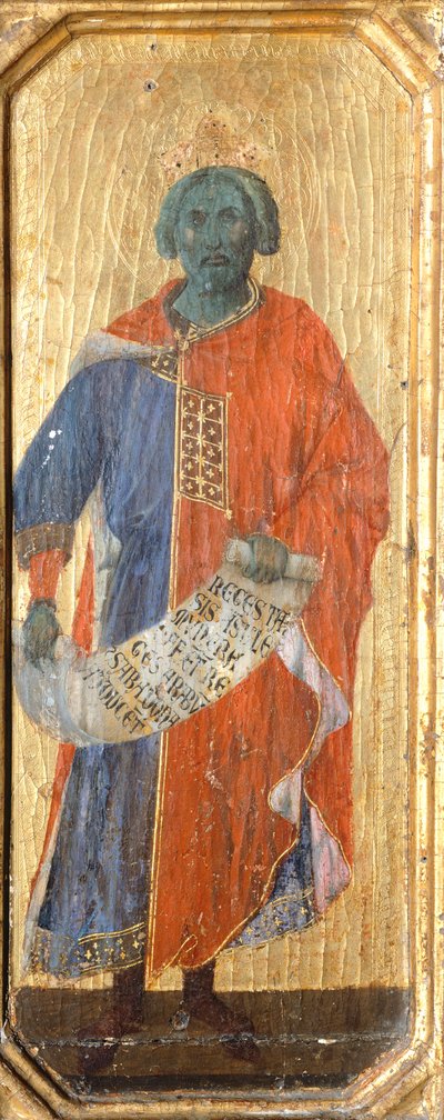 Salomo (detail) door Duccio di Buoninsegna