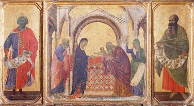Salomo, presentatie in de Tempel en de Profeet Maleachi (detail) door Duccio di Buoninsegna