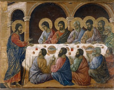 De Passie van Christus - Achterkant van het altaarstuk door Duccio di Buoninsegna