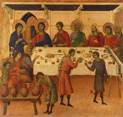 De Bruiloft te Kana (detail) door Duccio di Buoninsegna