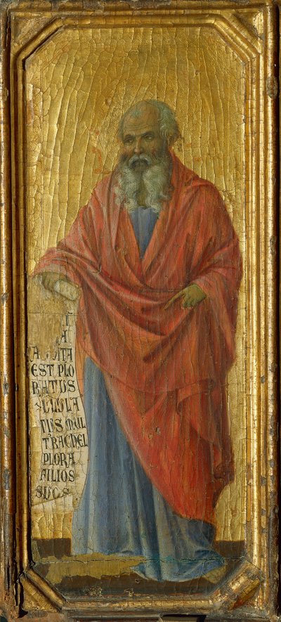 De profeet Jeremia (detail) door Duccio di Buoninsegna