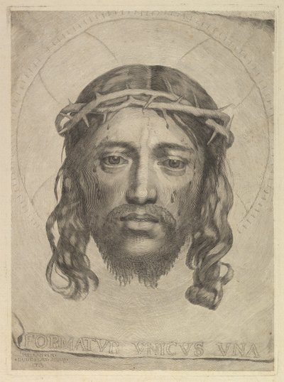 Gezicht van Christus op de sluier van St. Veronica, 1735 door Dudesert