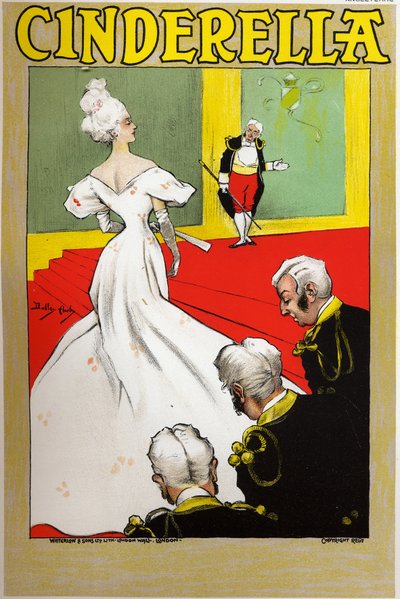 Literatuur. Sprookjes. Assepoester. Poster door Dudley Hardy voor een show in Londen, Engeland, circa 1890 door Dudley Hardy