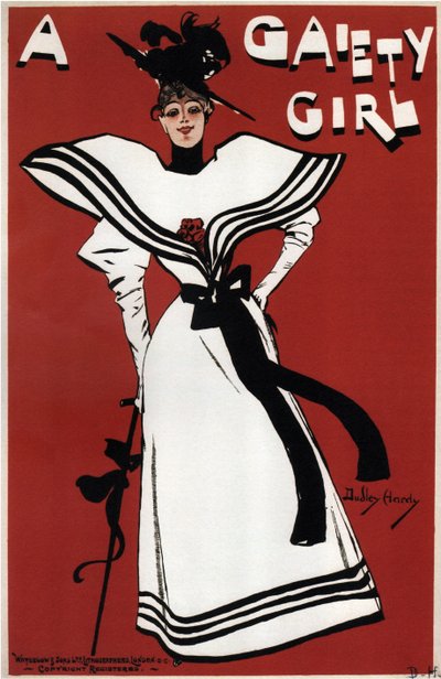 Poster voor de musical comedy A Gaiety Girl door Sidney Jones, 1893 door Dudley Hardy