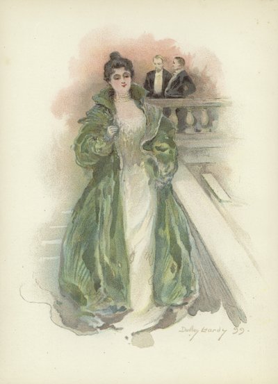 Dame uit de samenleving in het Savoy Hotel, Londen door Dudley Hardy