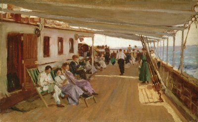Aan dek, stoomschip door Duncan McGregor Whyte
