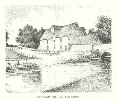 Langham Molen aan de Stour (litho) door Duncan Moul