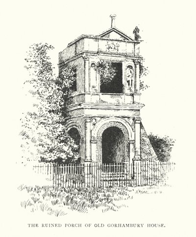 De verwoeste veranda van Old Gorhambury House door Duncan Moul