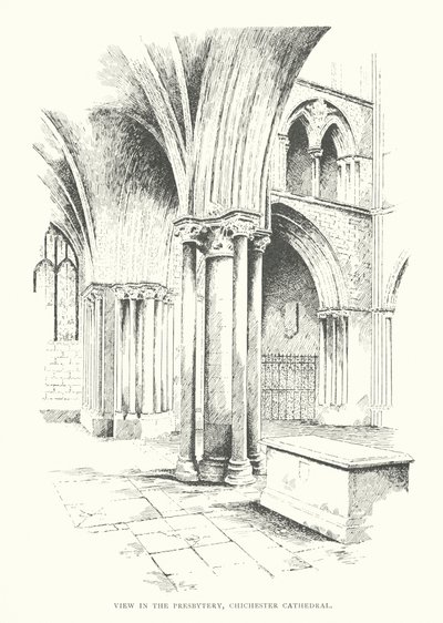 Uitzicht in de pastorie, Chichester Kathedraal door Duncan Moul
